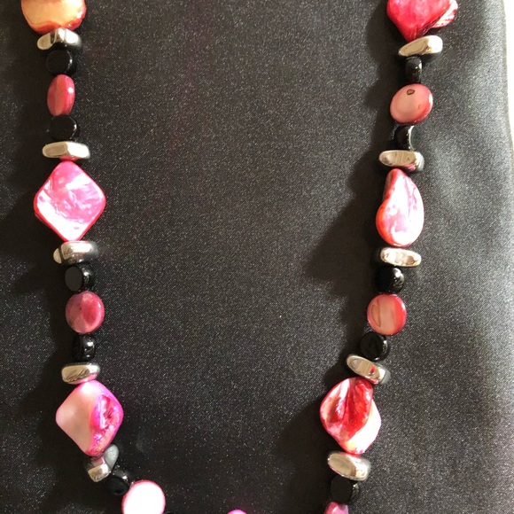 HAND MADE ONE OF A KIND NECKLACE AND HAT BAND 24” - Picture 6 of 6